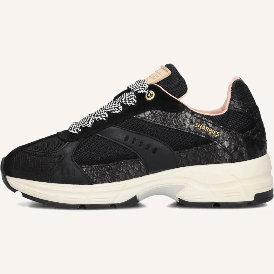 Shabbies Amsterdam Celia Race sneaker zwart, foto 8