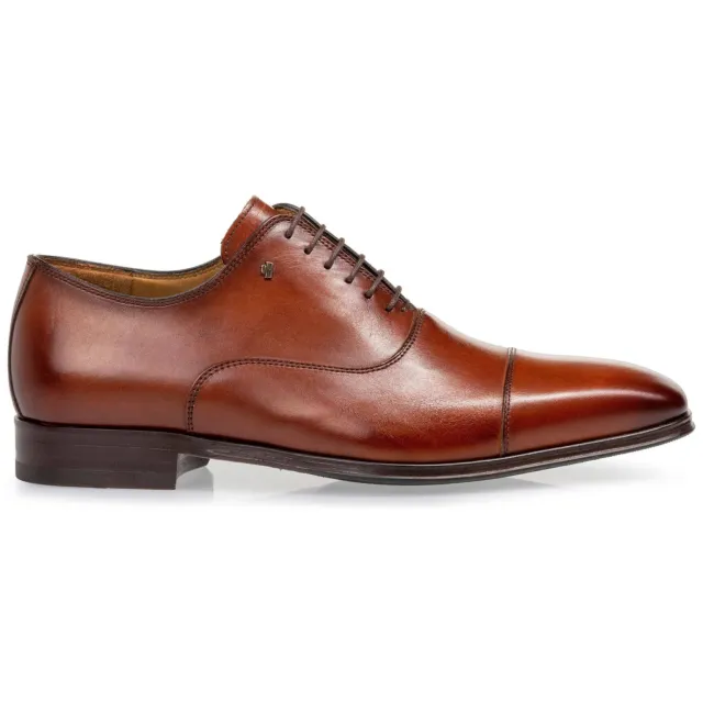Floris Van Bommel Raffa 02.00 leren veterschoenen donker cognac