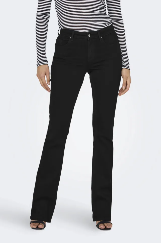 Only flared jeans ONLBLUSH black denim, foto 3