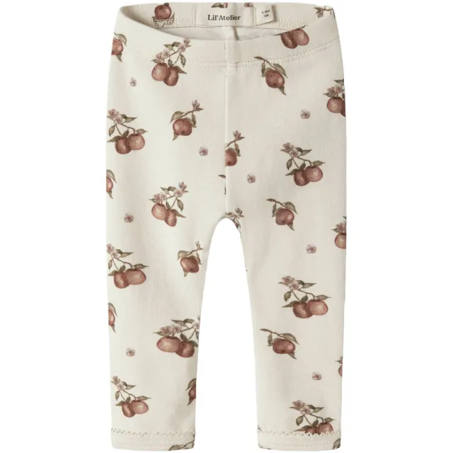 Lil' Atelier Baby legging met print ecru