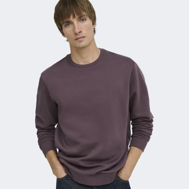 Only & Sons regular fit sweater - paars Huckleberry