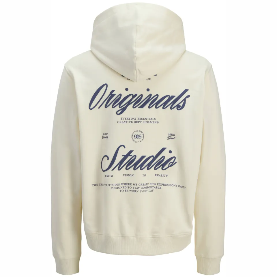 Jack & Jones JUNIOR hoodie met backprint - offwhite, foto 4