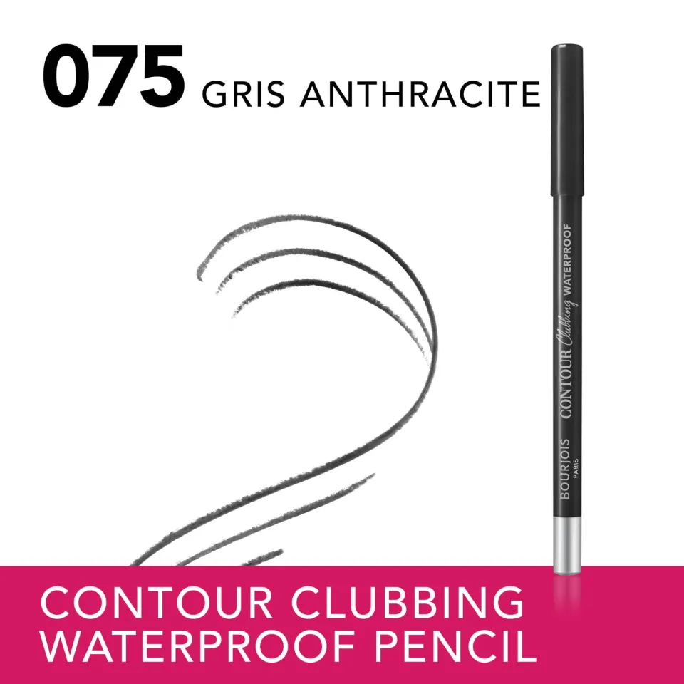 Bourjois Contour Clubbing Waterproof oogpotlood 075 Gris Anthracite, foto 4