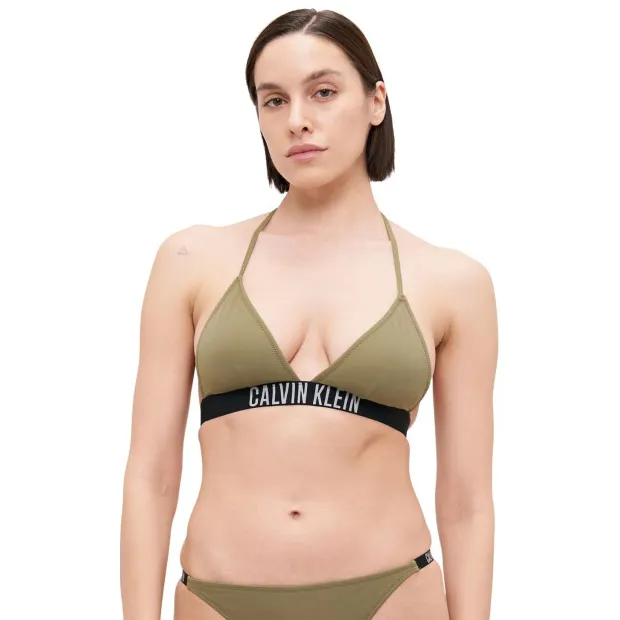 Calvin Klein Triangle RP bikinitop groen