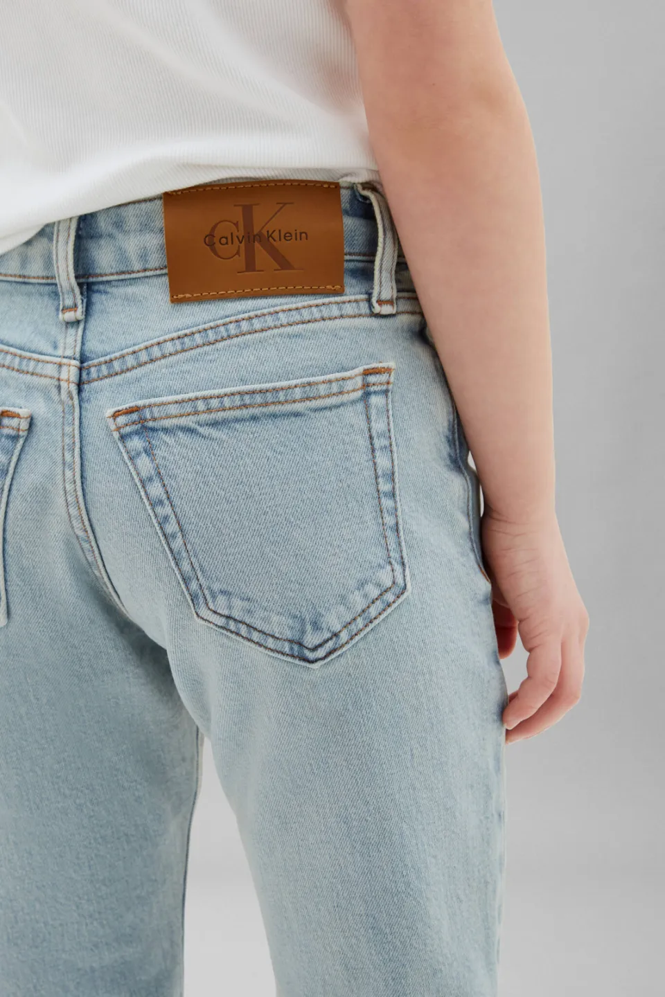 Calvin Klein straight leg jeans - lichtblauw, foto 6