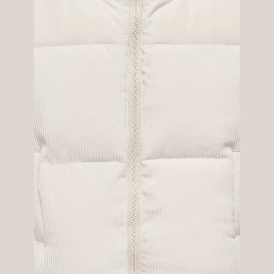 Only corduroy gewatteerde winterjas ecru, foto 4