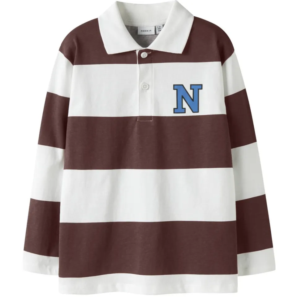 NAME IT KIDS gestreepte polo bruin, foto 2