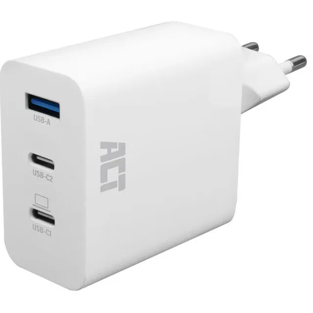 ACT AC2170 3-poorts 65W lader wit