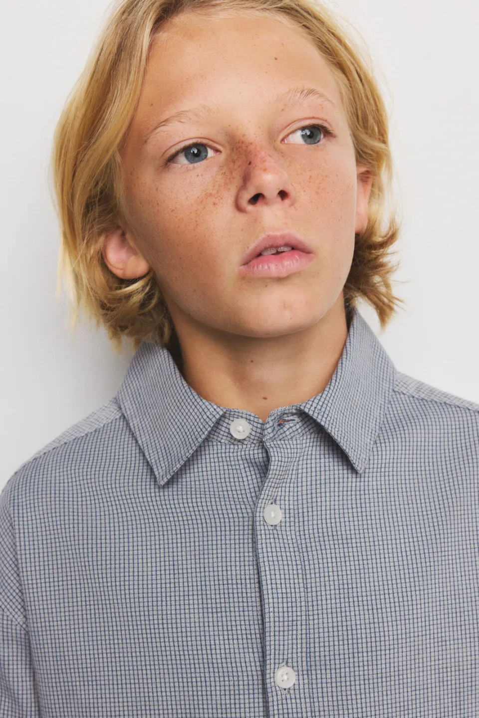 Mango Kids geruit overhemd - grijs, foto 5