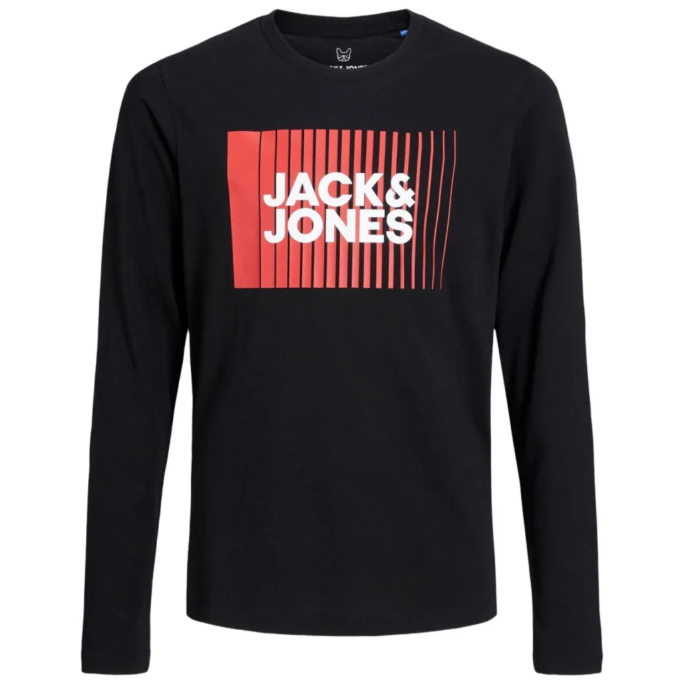 Jack & Jones JJECORP longsleeve van katoen zwart, foto 2