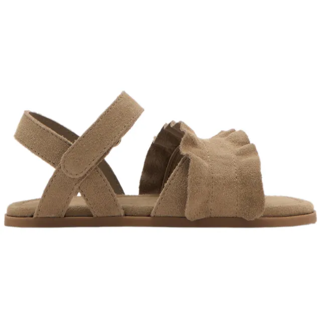 Mango Kids leren sandalen bruin lichtbruin