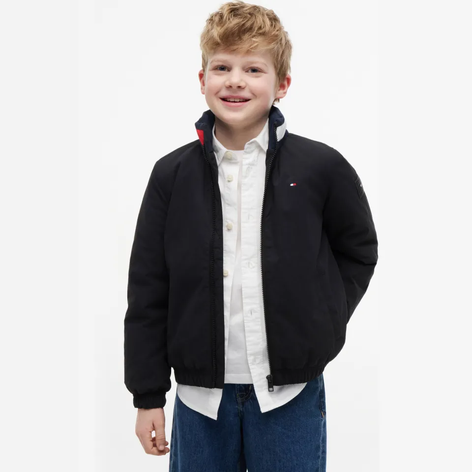 Tommy Hilfiger gewatteerde winterjas zwart