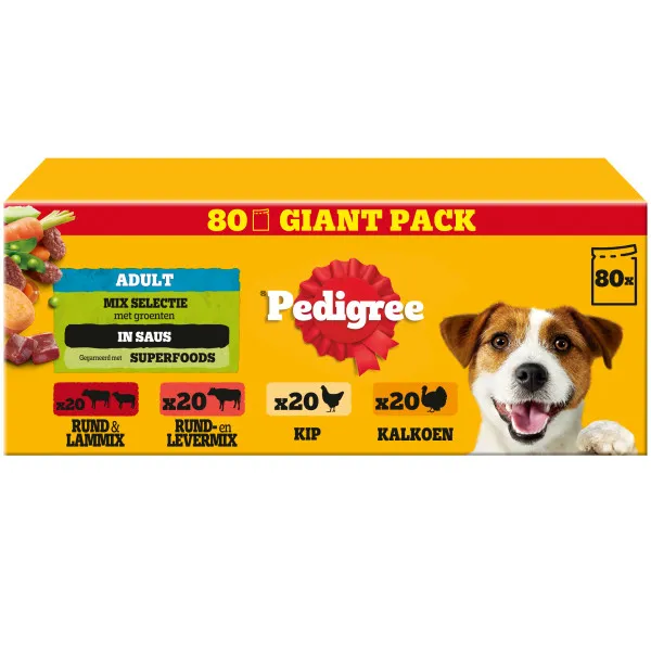 Pedigree Adult Mix Selectie in saus maaltijdzakjes