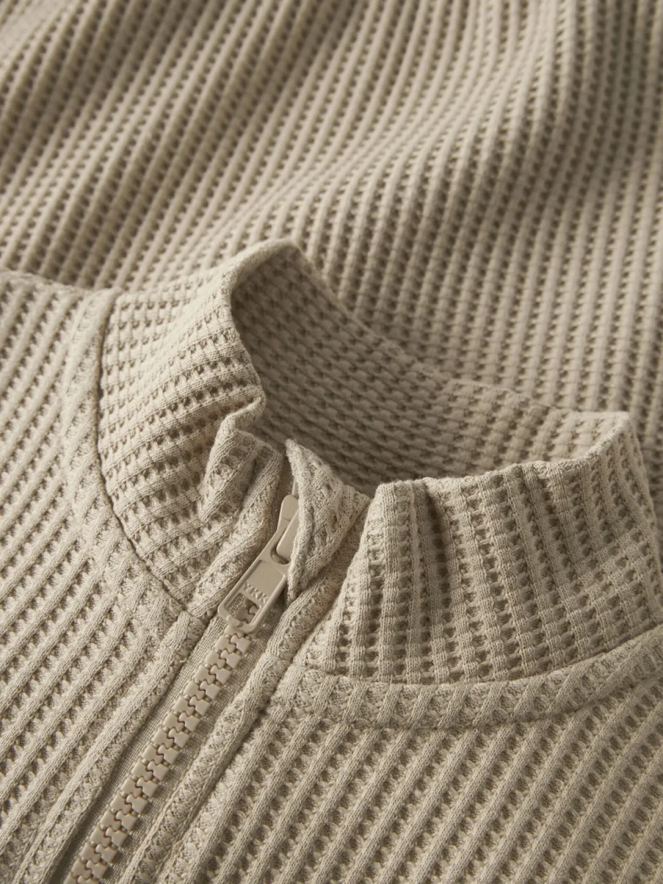 NAME IT MINI gebreide trui - beige Jongens Katoen Opstaande kraag Effen, foto 4