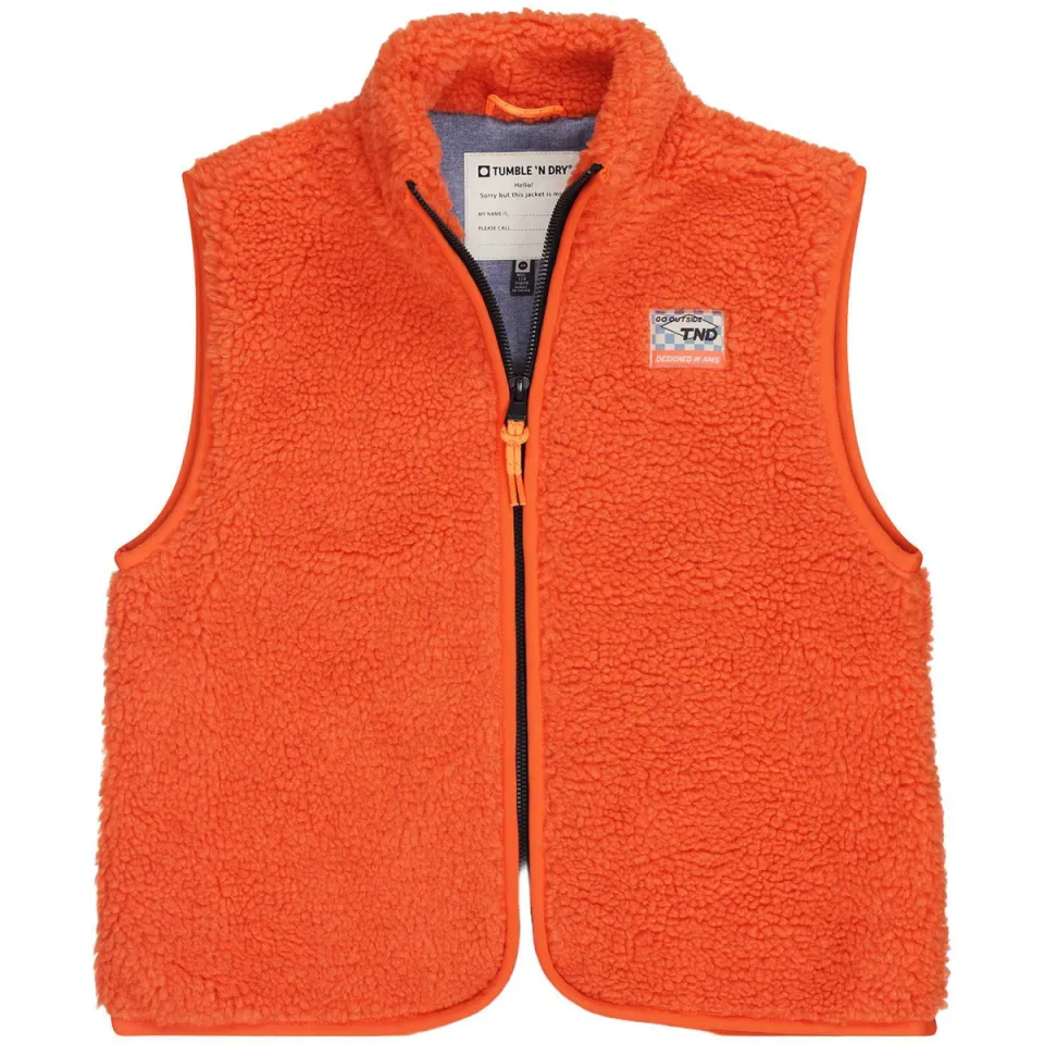 Tumble 'n Dry Wells teddy bodywarmer oranje, foto 2