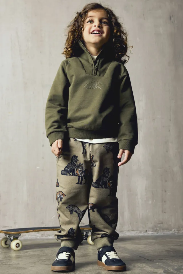 NAME IT MINI sweater - olijfgroen