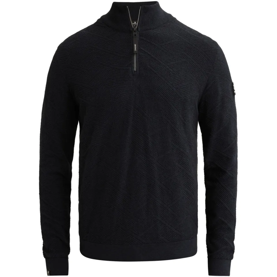 Vanguard katoenen regular fit gebreide trui - donkerblauw, foto 2
