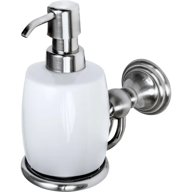 Haceka Zeepdispenser Haceka Allure Keramiek Met Geborsteld RVS Look