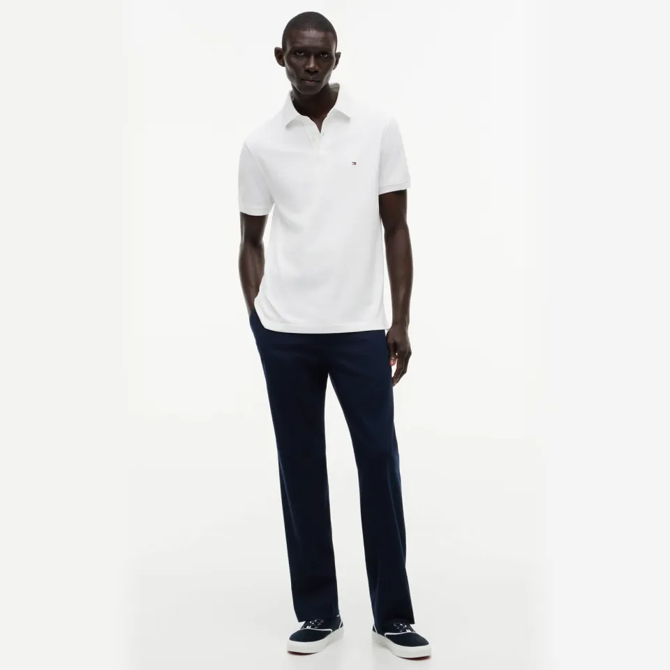 Tommy Hilfiger regular fit polo 1985 wit, foto 3