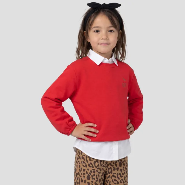 Orange Stars sweater met backprint - rood