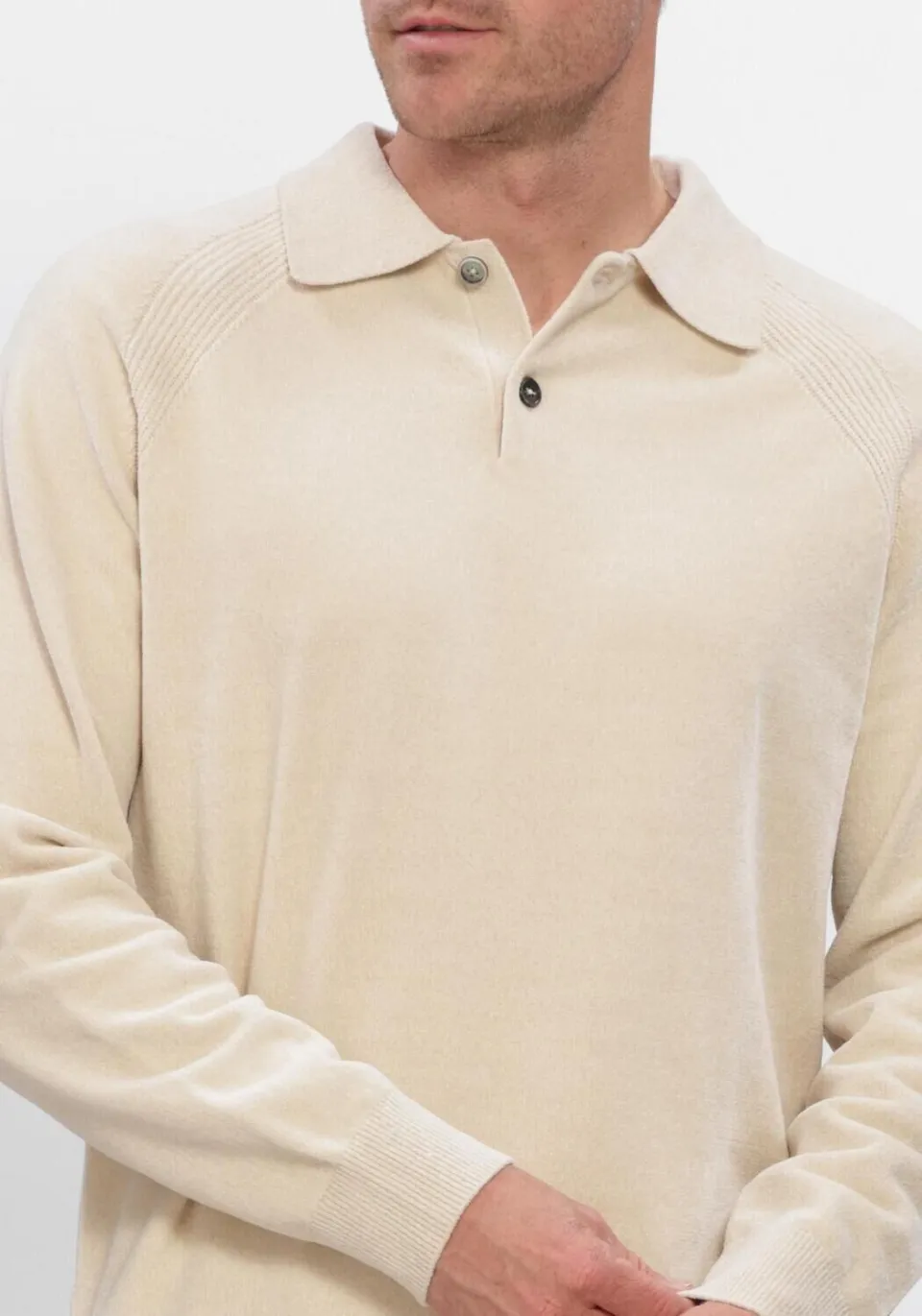 Profuomo Heren Truien & Vesten Polo Ls Chenille - Bruin, foto 4