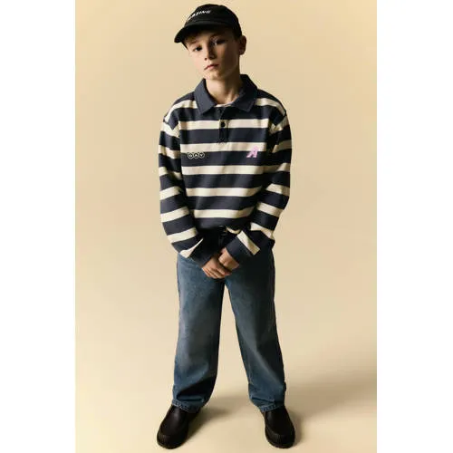 NAME IT KIDS gestreepte sweater - antraciet, foto 2