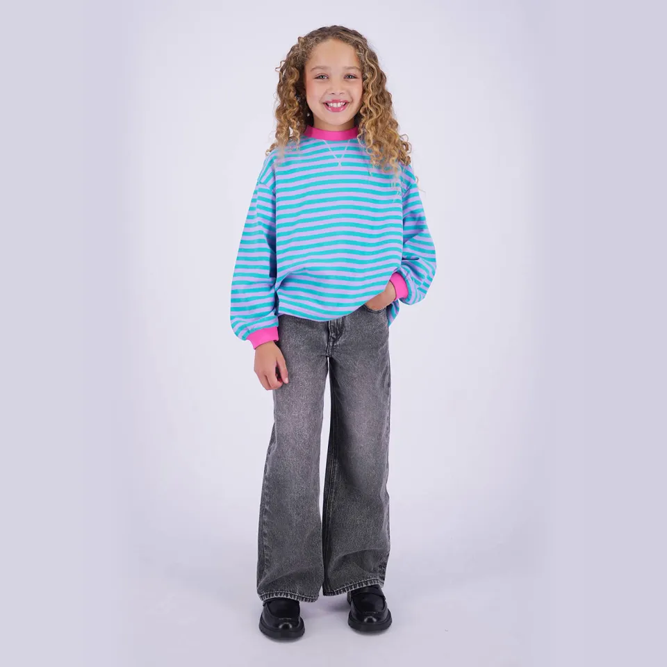 Vingino Cherry wide leg jeans - grijs denim