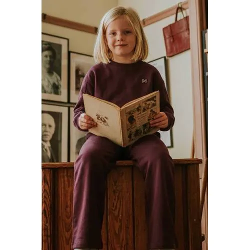 Koko Noko wide leg sweatpants donkerpaars