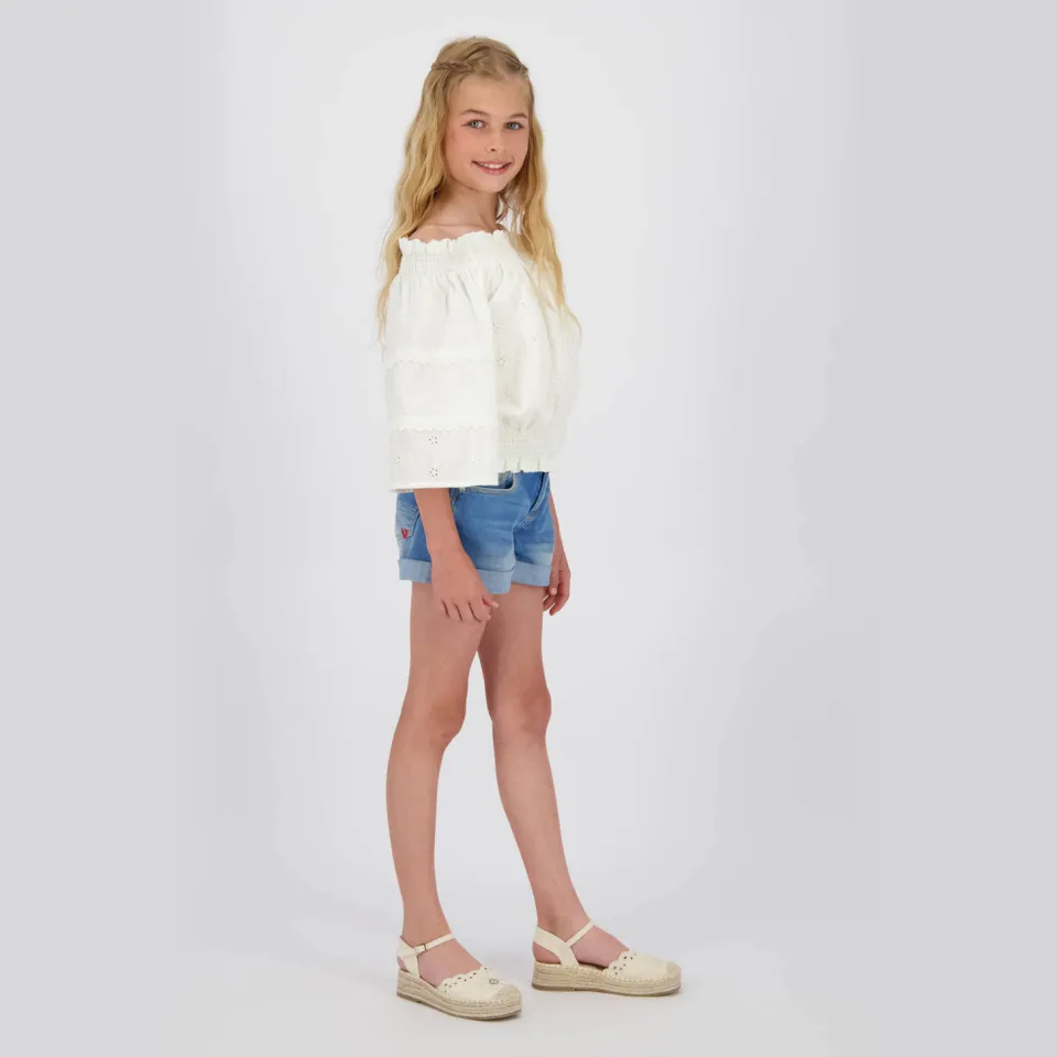 Vingino Lilianne off shoulder top wit, foto 5