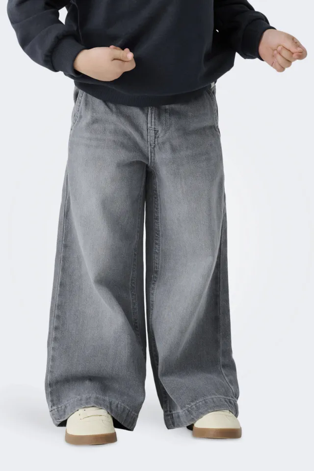 Only KIDS ONLY MINI KMGCOMET wide leg jeans - grijs Grey denim
