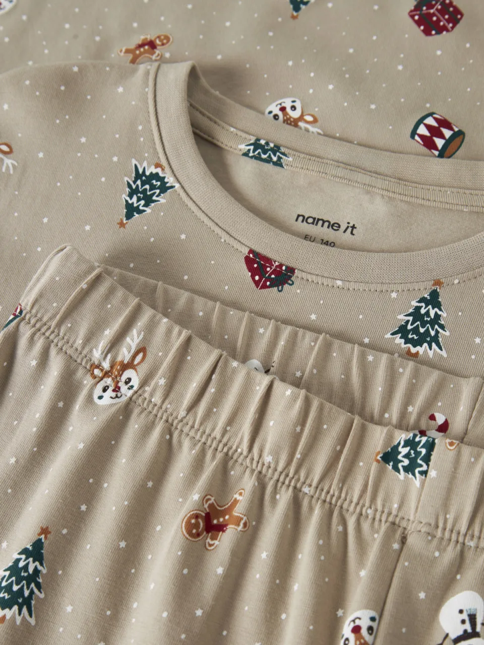 NAME IT KIDS pyjama met print beige, foto 6