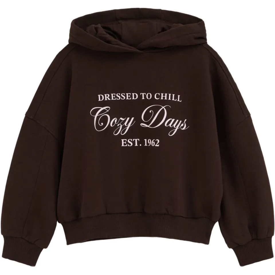 WE Fashion hoodie met print - donkerbruin, foto 2