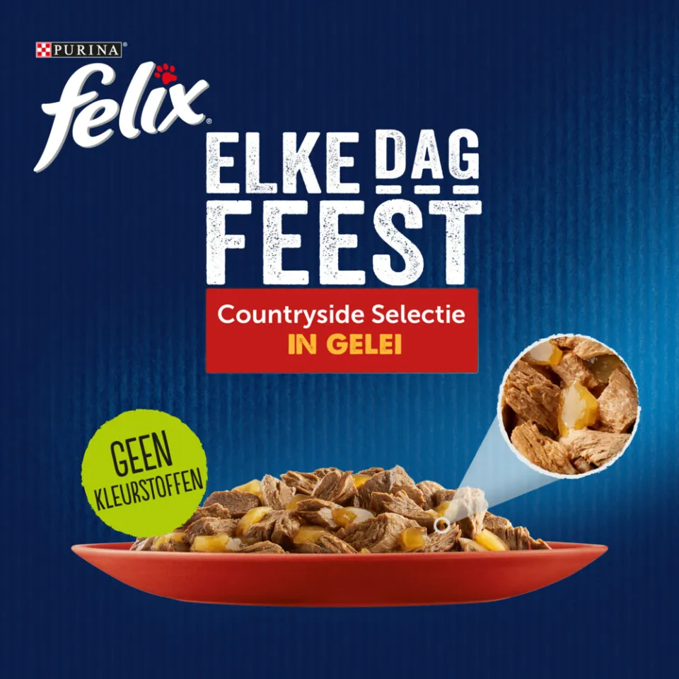Felix Elke Dag Feest Countryside Selectie in gelei natvoer kat, foto 5
