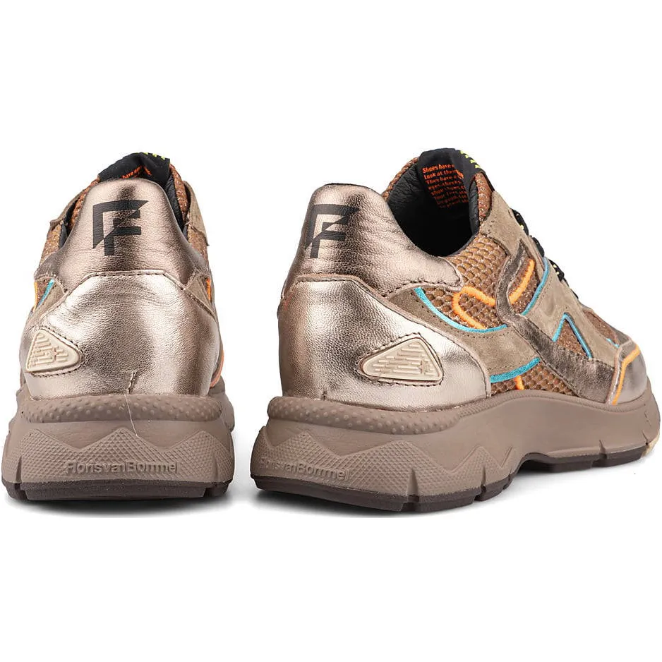Floris Van Bommel Daysi 09.01 leren sneakers goud, foto 3