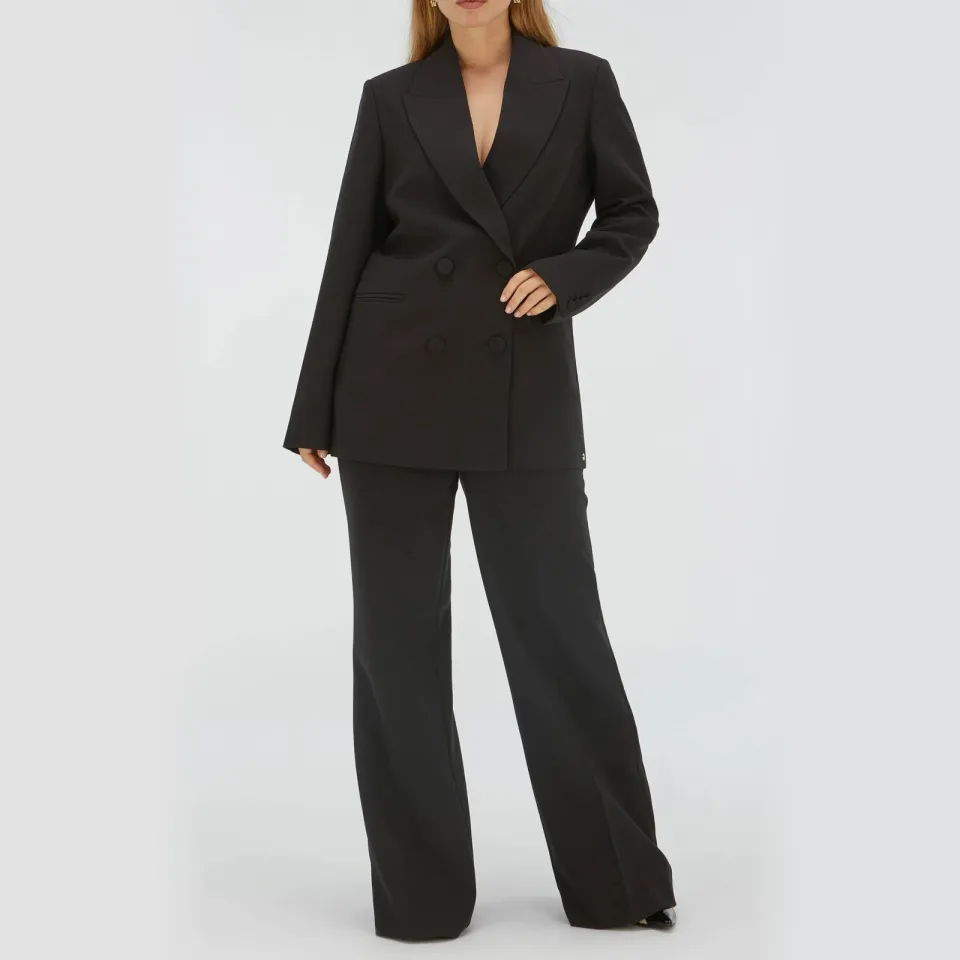 Josh-V Kate wide leg high waist broek zwart, foto 7
