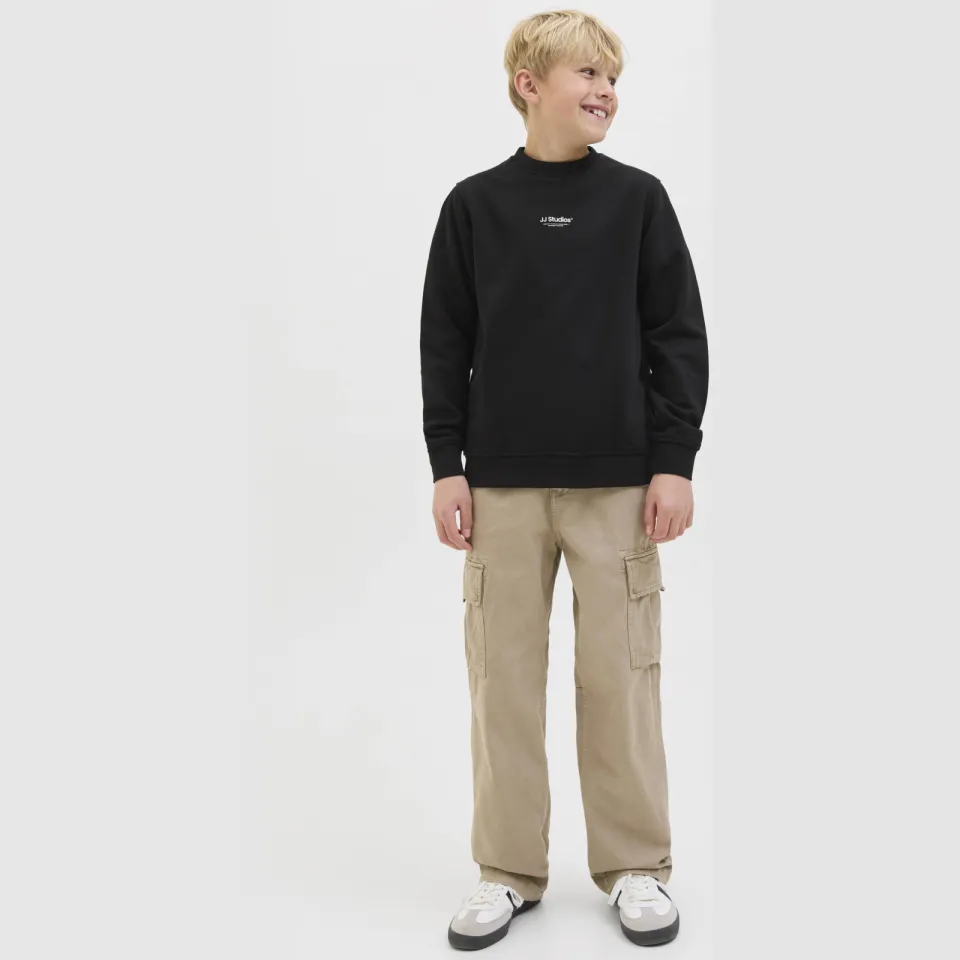 Jack & Jones JUNIOR sweater met tekst - zwart