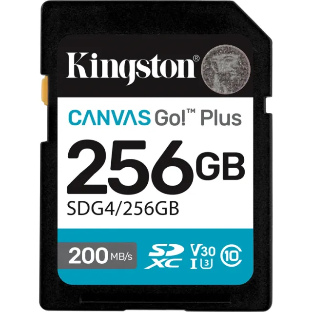 Kingston Canvas Go! Plus SDXC 256GB geheugenkaart