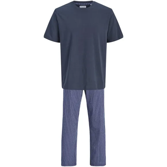 Jack & Jones Heren heren pyjamaset giftbox jacmiller donker gestreept blauw