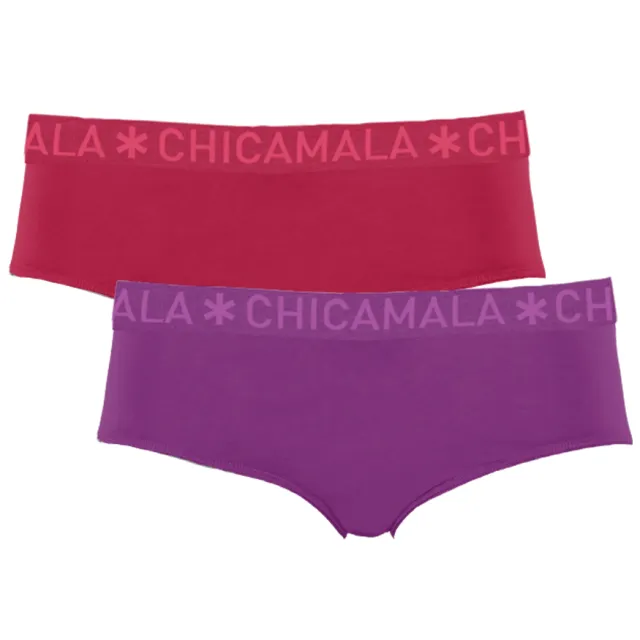 Muchachomalo Meisjes 2-pack Briefs Effen Veelkleurig