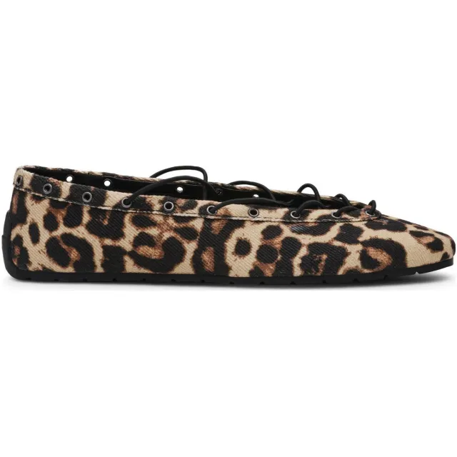 Steve Madden Pointe ballerina's met panterprint beige/zwart