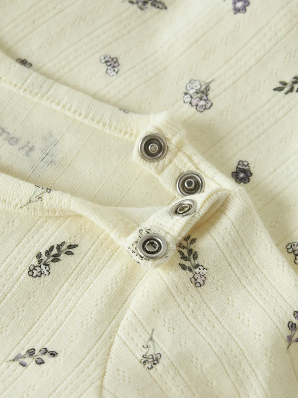 NAME IT BABY gebloemde romper ecru Meisjes Katoen Ronde hals Bloemen, foto 4
