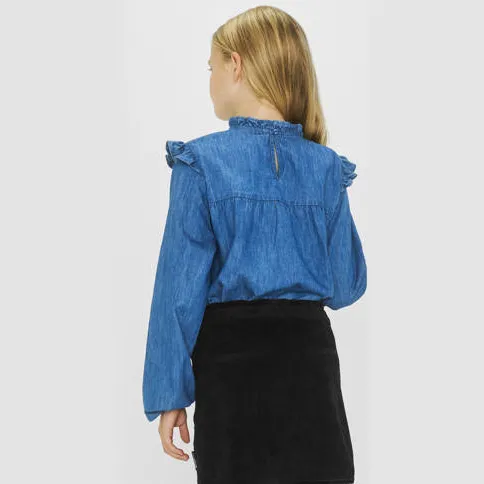 Me & My Monkey Top Roanne met borduursel blauw, foto 4