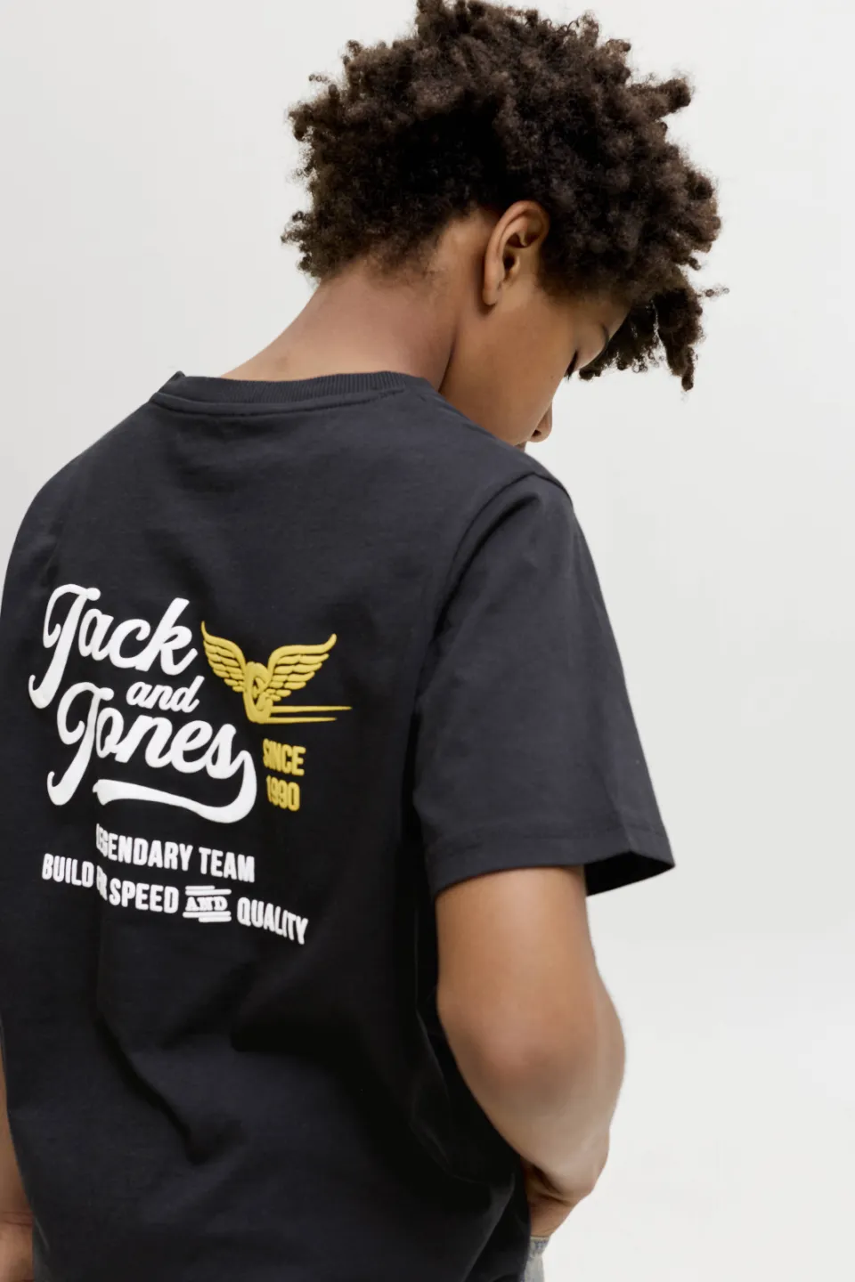 Jack & Jones junior t-shirt met backprint zwart, foto 4