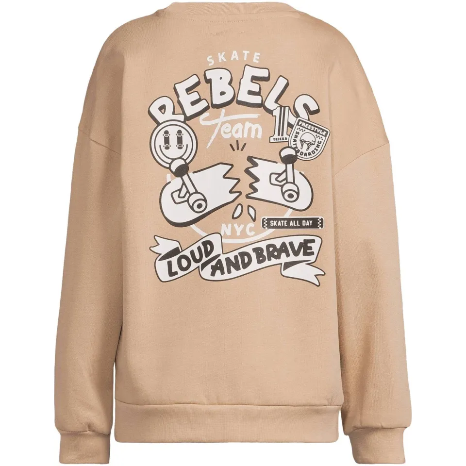 Orange Stars sweater met backprint - beige, foto 4