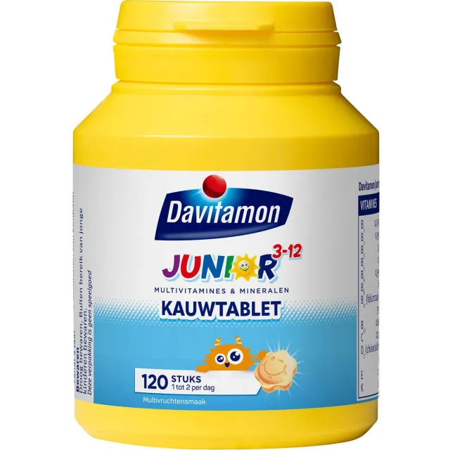 Davitamon Junior 3+ kauwtabletten multifruit - 120 stuks