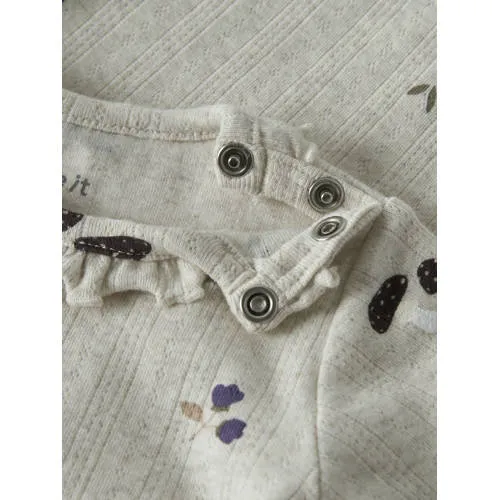 NAME IT BABY katoenen romper met ruches en print - beige, foto 5