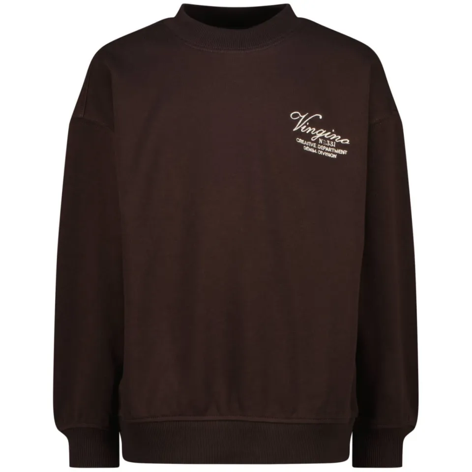 Vingino oversized sweater met backprint - donkerbruin, foto 2