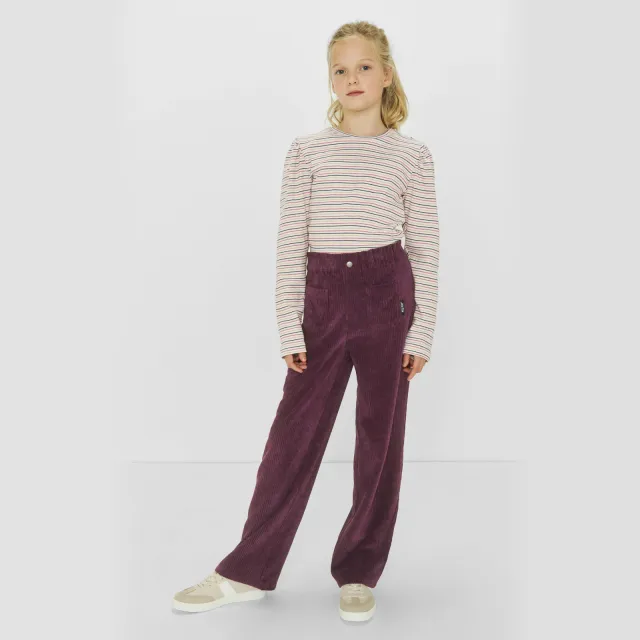 Me & My Monkey Raven wide leg corduroy broek rood