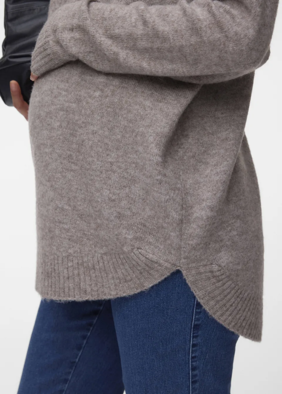 Vero Moda MATERNITY gebreide zwangerschapstrui met wol - taupe, foto 5