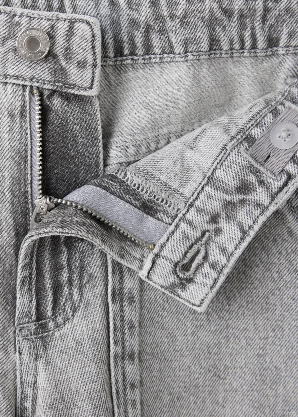 Mango Kids junior wide leg jeans - grijs, foto 6